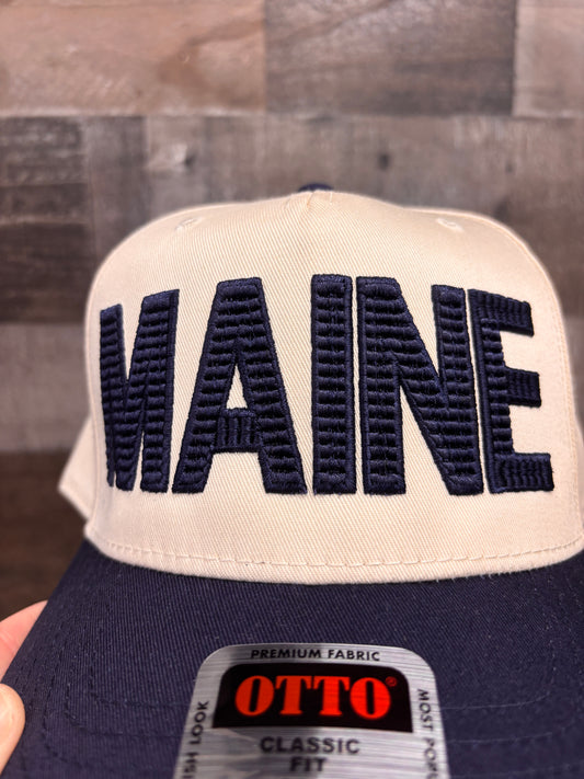 3D Puff Maine Trucker Hat